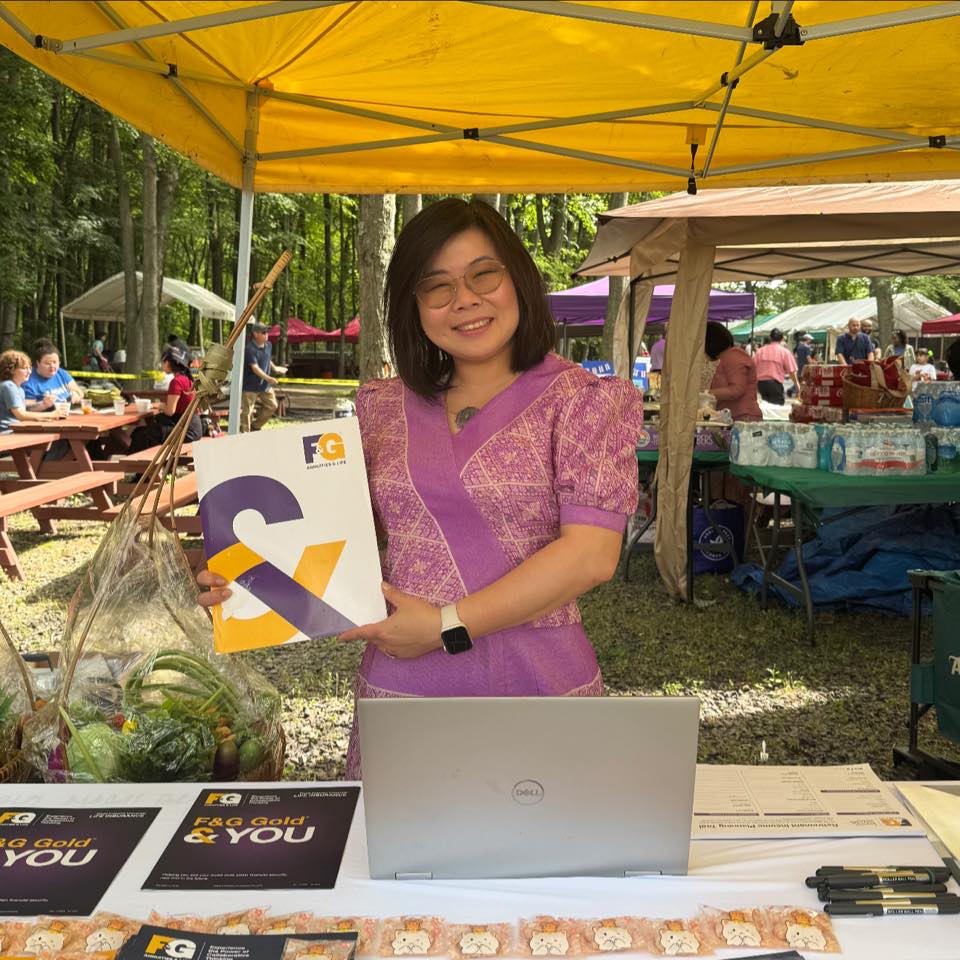 Arunee serving the community at an insurance information event